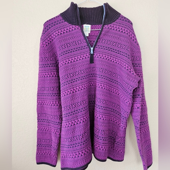 Title nine Tops - XL Title Nine Purple Patterned Women's Sweater